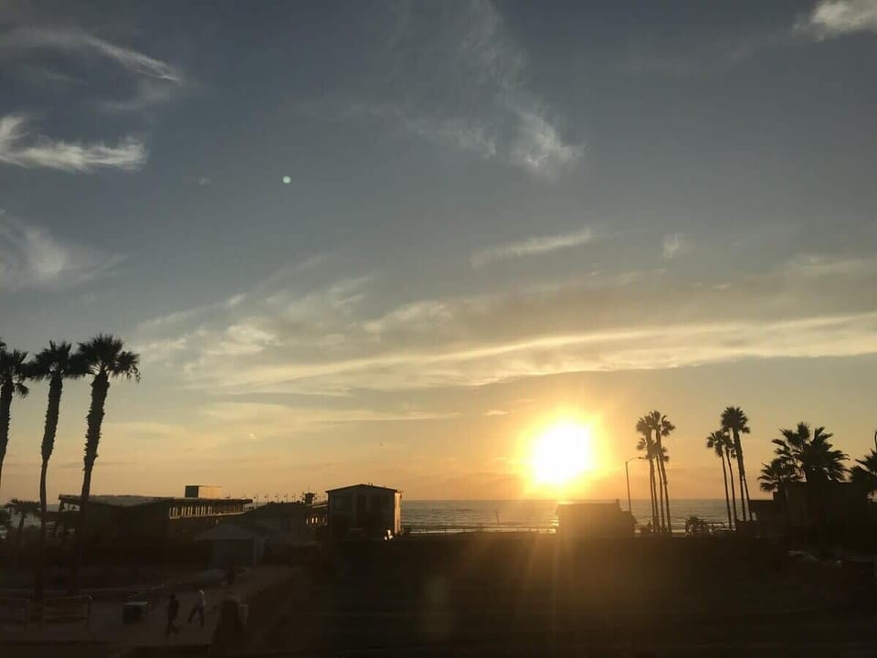 Sunset from living room