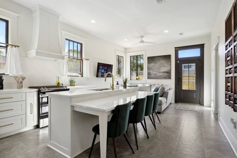 Fully equipped kitchen for all to gather.