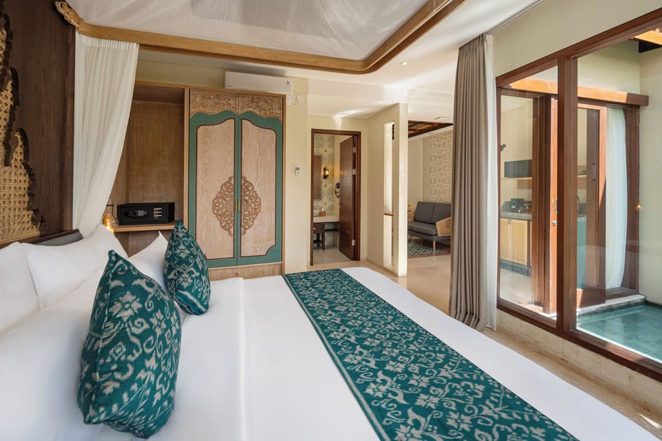 Basmara Pool Villas | Egyptian cotton sheets, premium bedding, memory foam beds, minibar