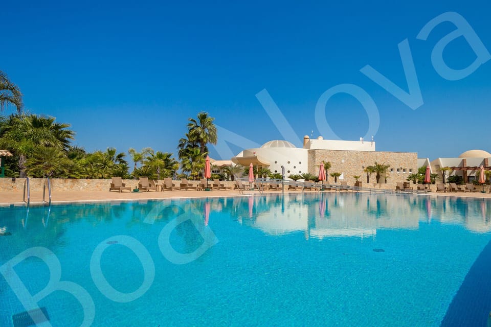Shared swimming pool at the Boa Nova resort, close to Carvoeiro, Algarve