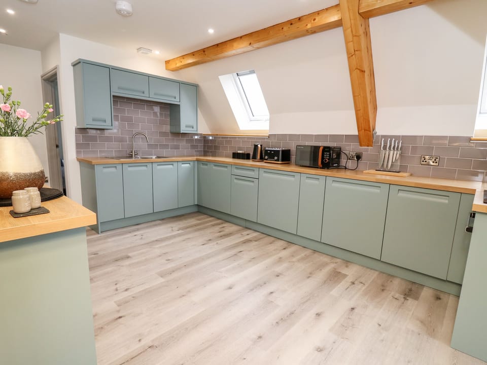 Fridge, dishwasher, electric kettle, toaster