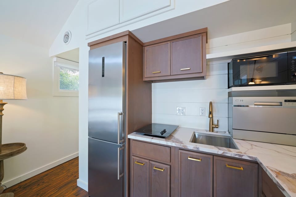 KITCHEN ALTERNATE VIEW; TWO BURNER ELECTRIC STOVE TOP (NO OVEN)