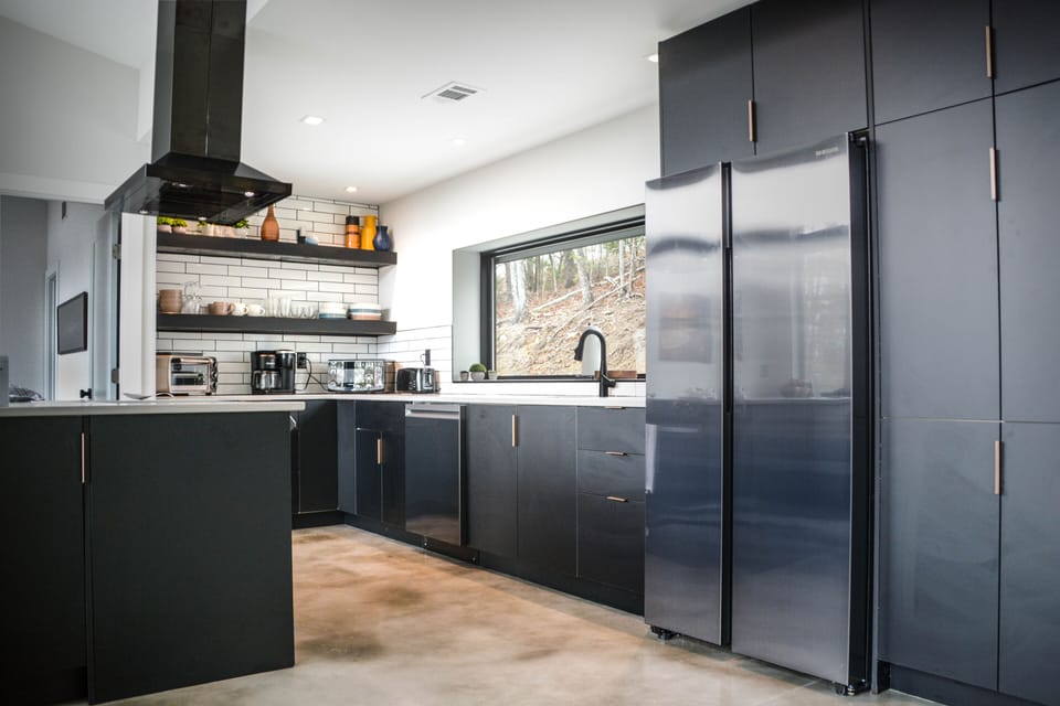 View into the modern kitchen