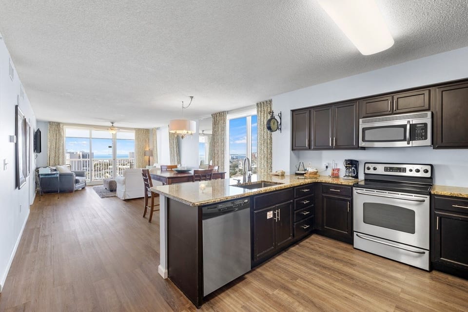 Indoors, Kitchen, Microwave, Oven, Ceiling Fan