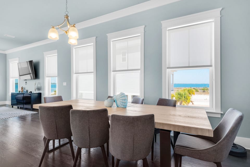 Dining table seats 8