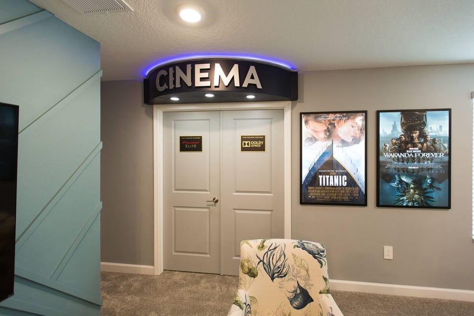 In-house home cinema.