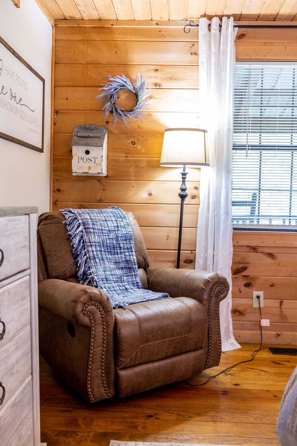 Cozy chair in the Master Bedroom! 