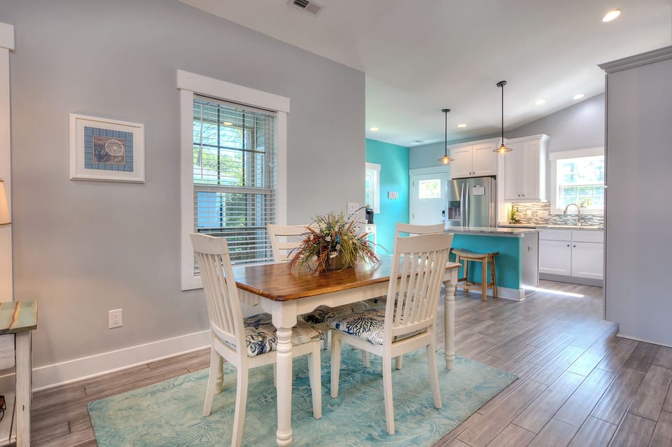 Dining area and kitchen