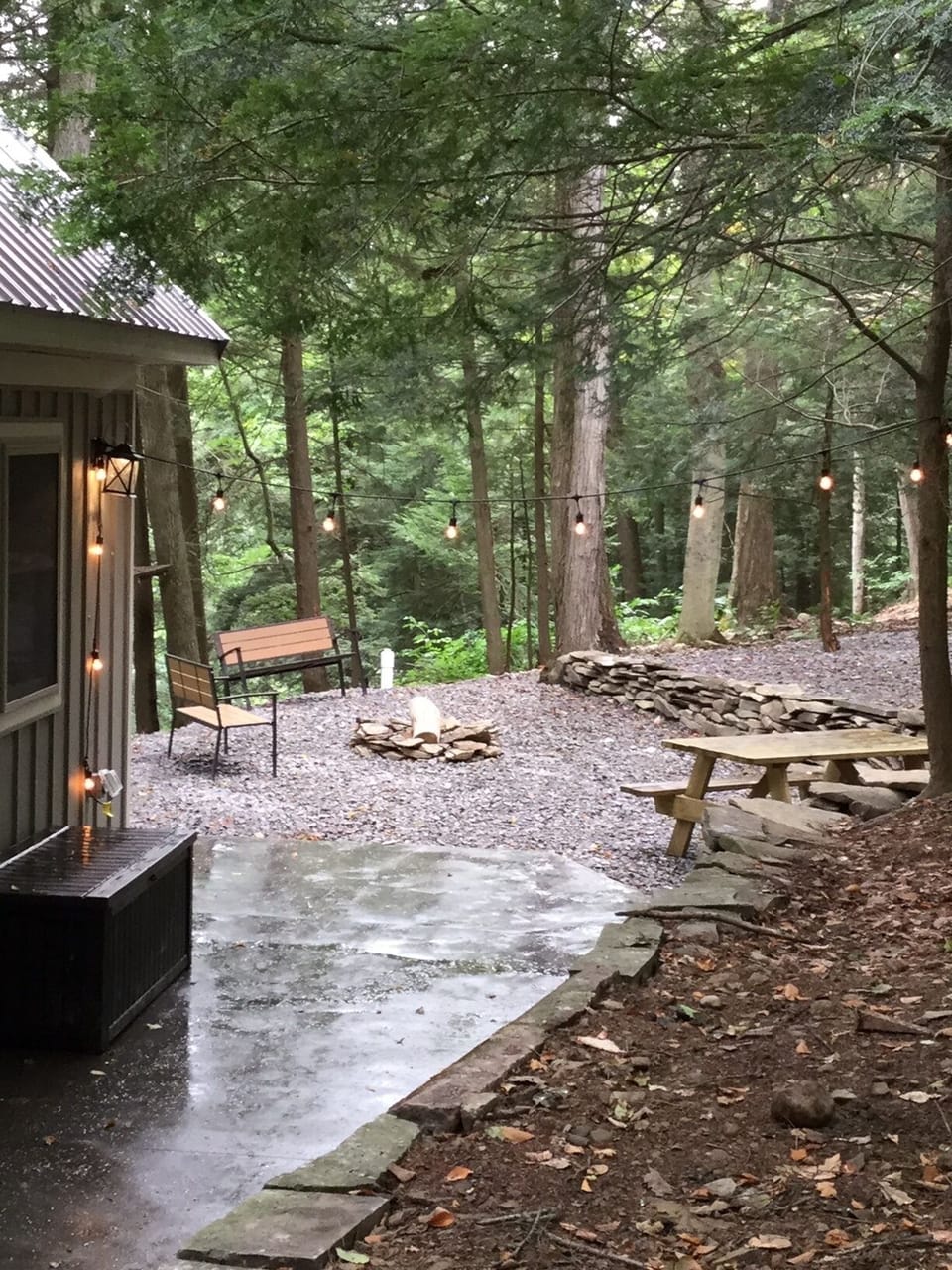 Fire pit and picnc table