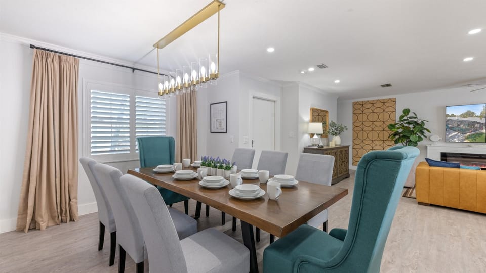 Make a home-cooked meal for a sit-down dinner at the dining room table
