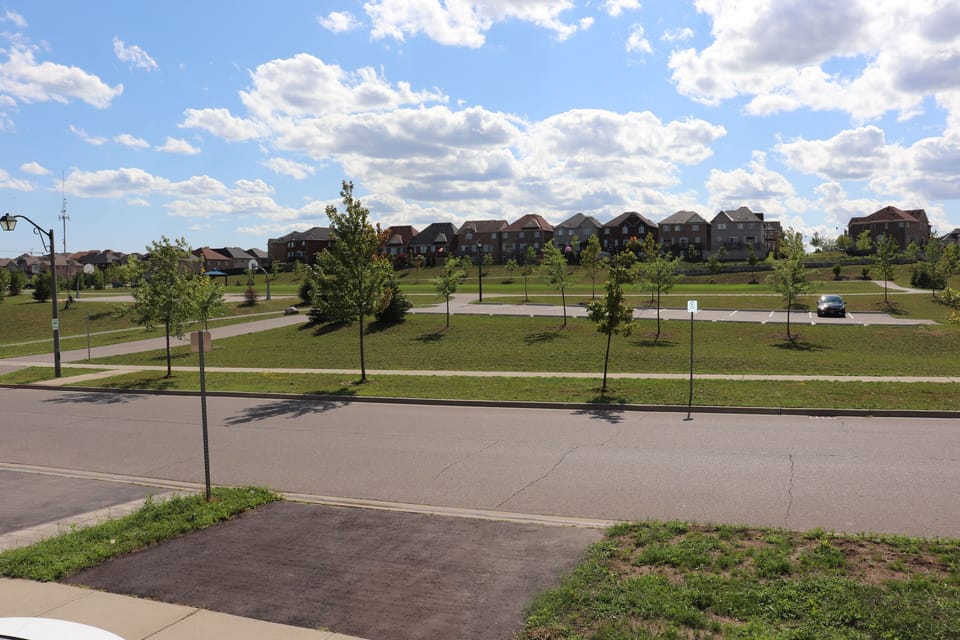 Park in the front of the house. 