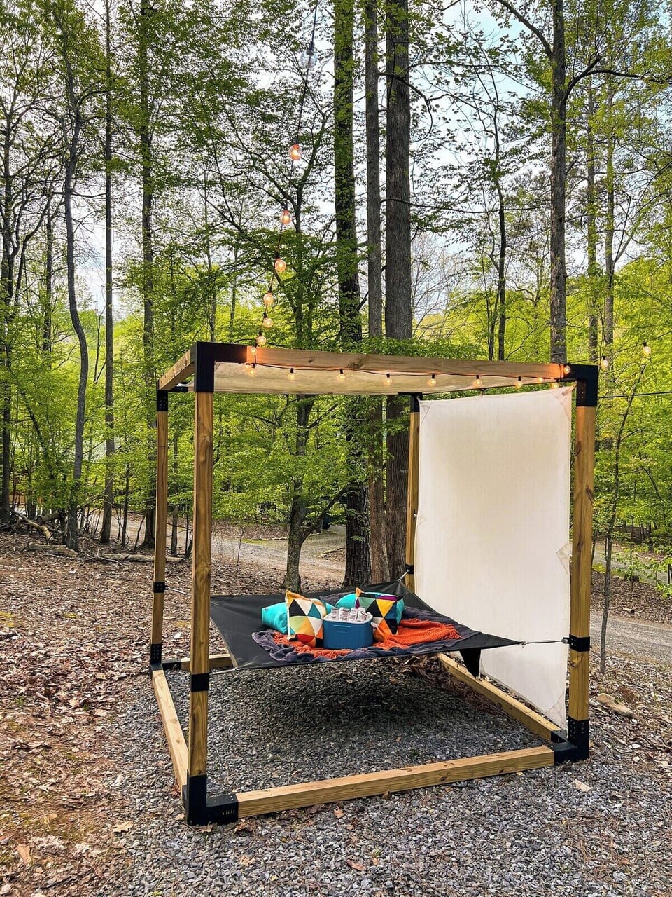 Nap on the floating daybed built for two