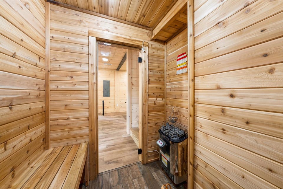 Lower level sauna