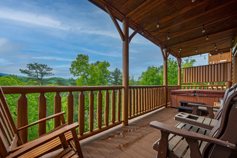 Magnificent views from the balcony! You may even see some black bears!