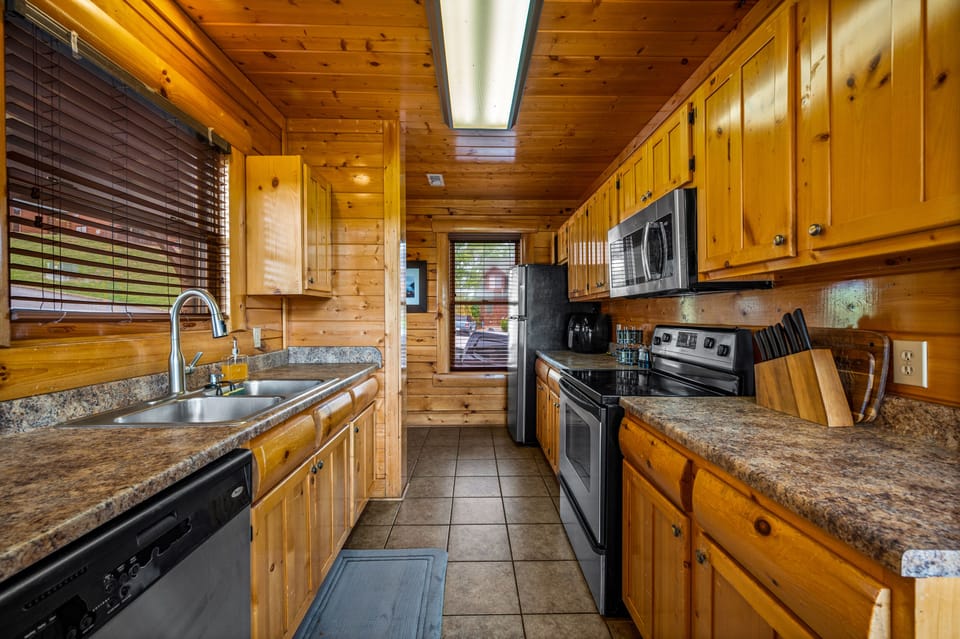 Spacious kitchen to cook meals during your stay.
