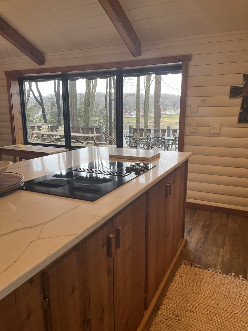 View of the lake from the kitchen
