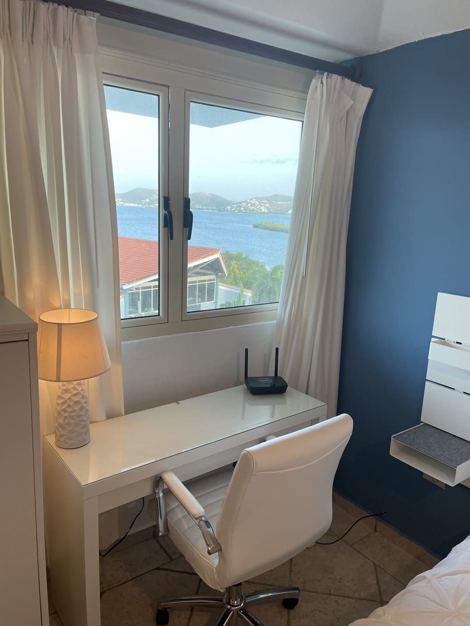 Work area, at least it has a view!