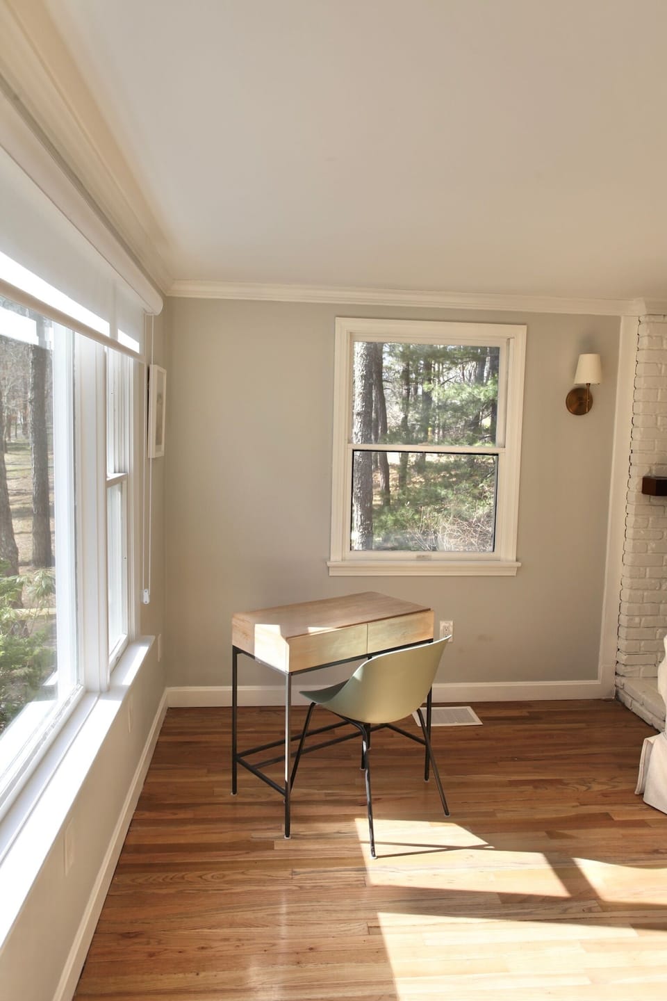 Desk area in living room