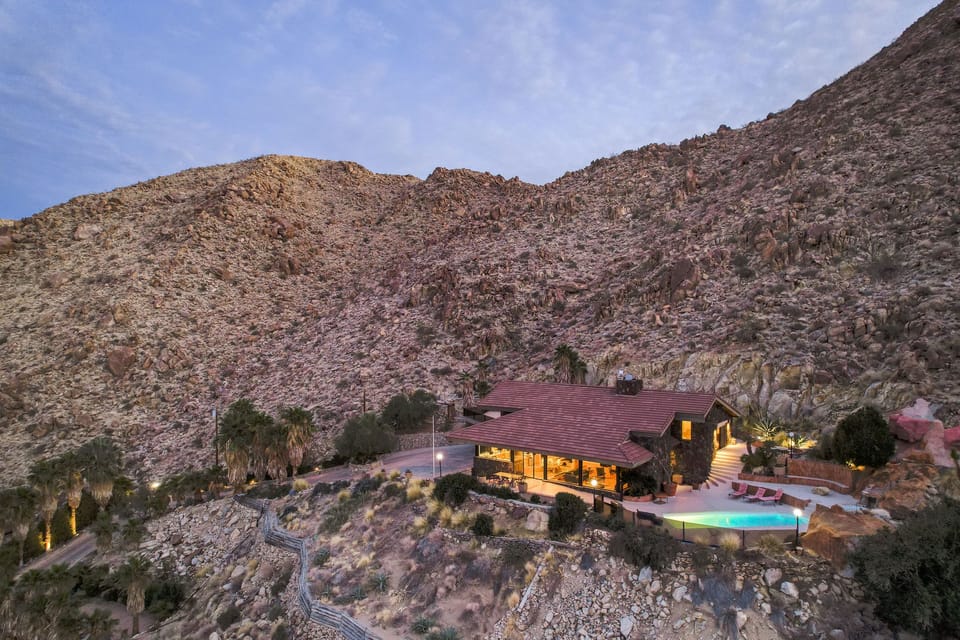 5 acre estate backed up to Joshua Tree National Park overlooking the city below.