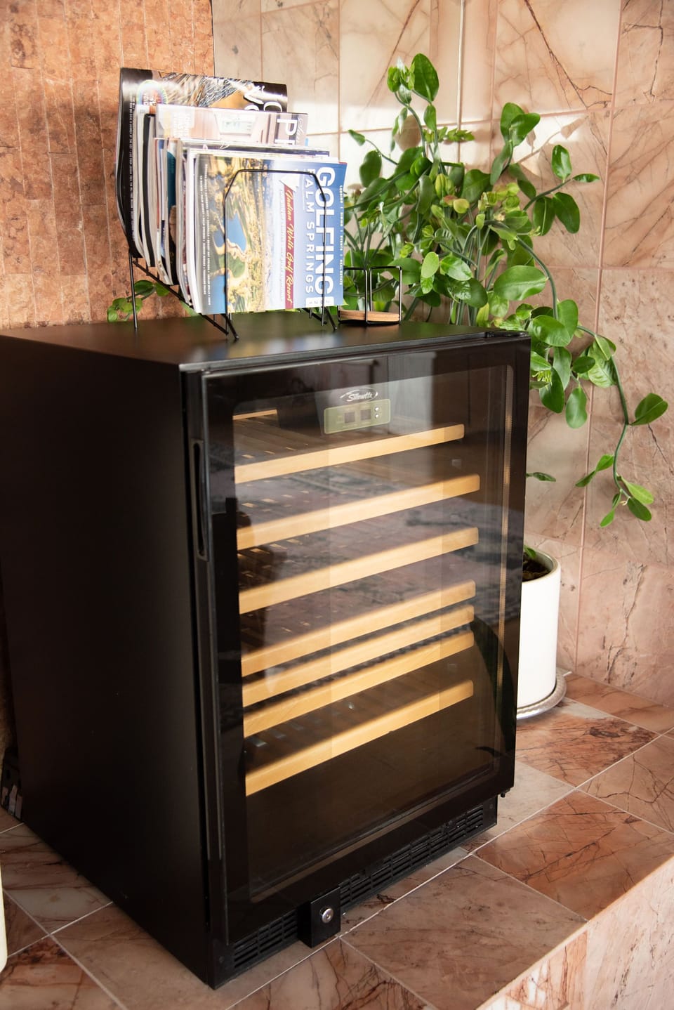wine cooler for your convenience downstairs