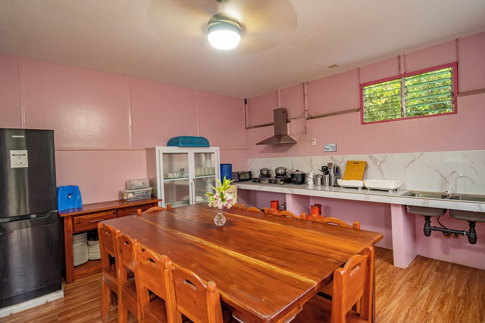Shared fridge, microwave, coffee/tea maker, electric kettle
