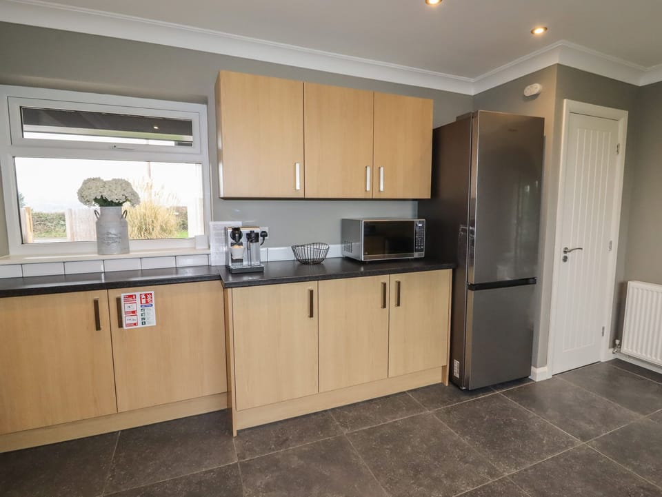 Fridge, dishwasher, electric kettle, toaster