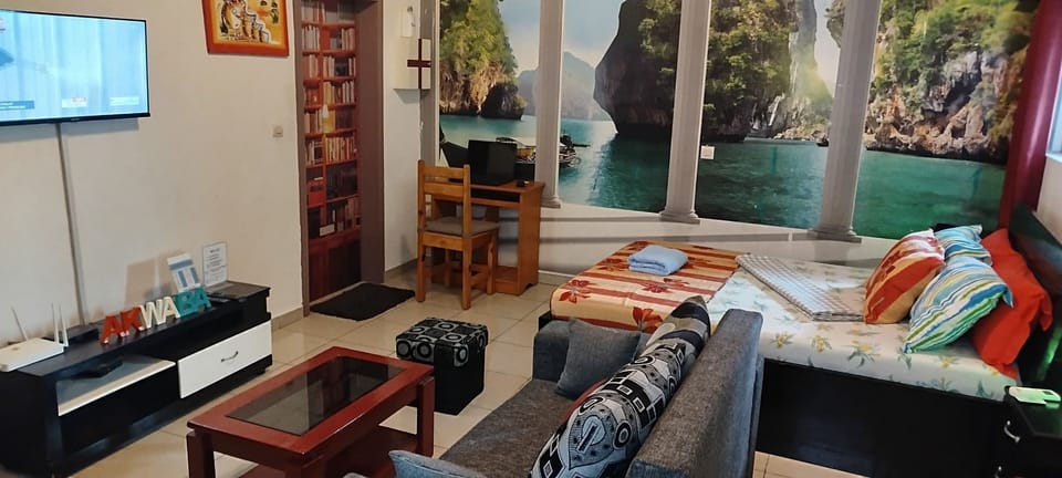 Apartment, 1 Bedroom, Balcony | Living room | Books