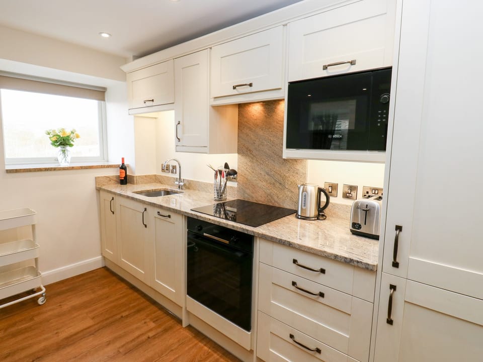 Fridge, dishwasher, electric kettle, toaster