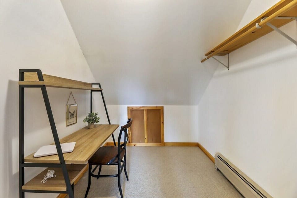 House 1- King Bedroom- walk in closet with workspace/vanity with rechargeable vanity mirror