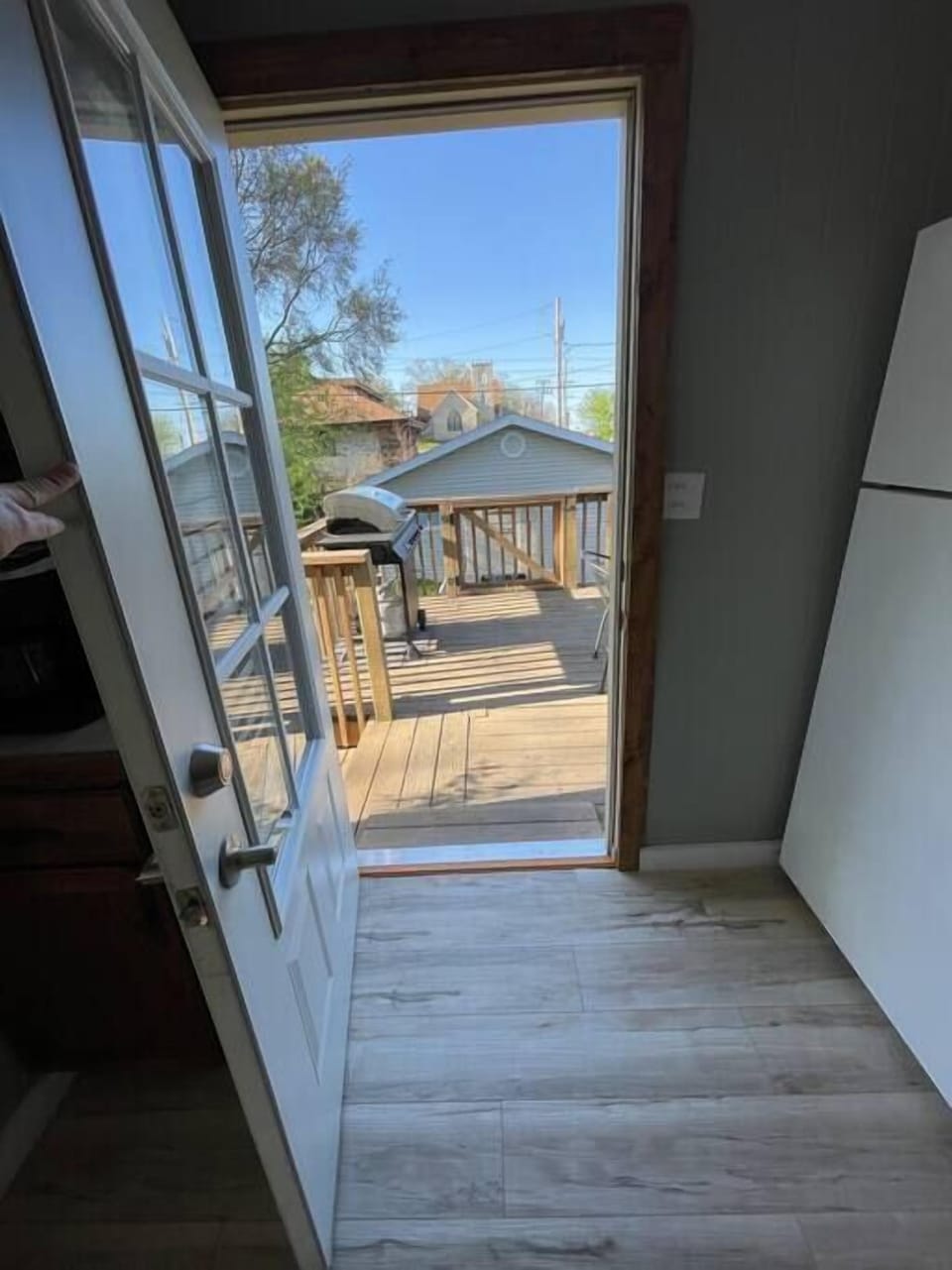 Step free access to the back deck. 