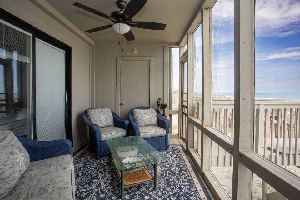 Oceanfront screen porch 