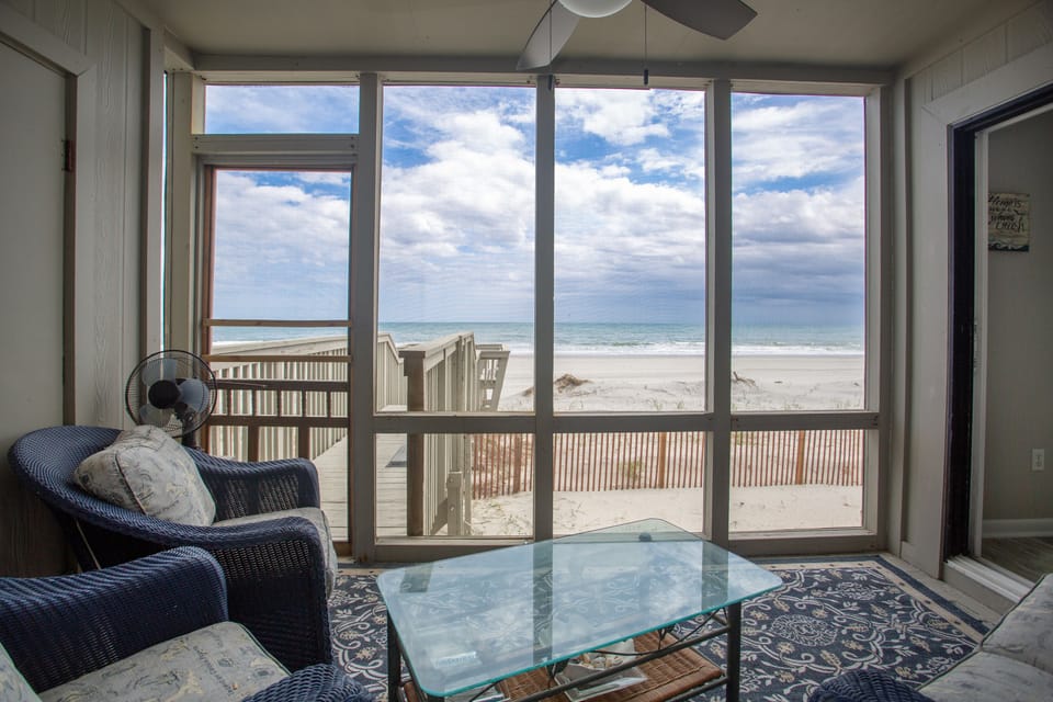 Oceanfront screen porch 