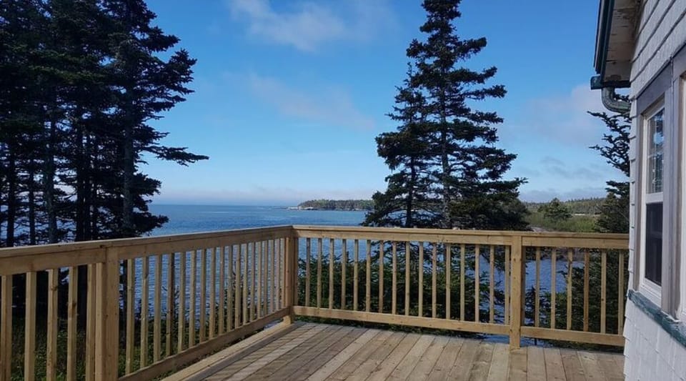 Cottage attached deck overlooking Bay of Fundy & Crow Island