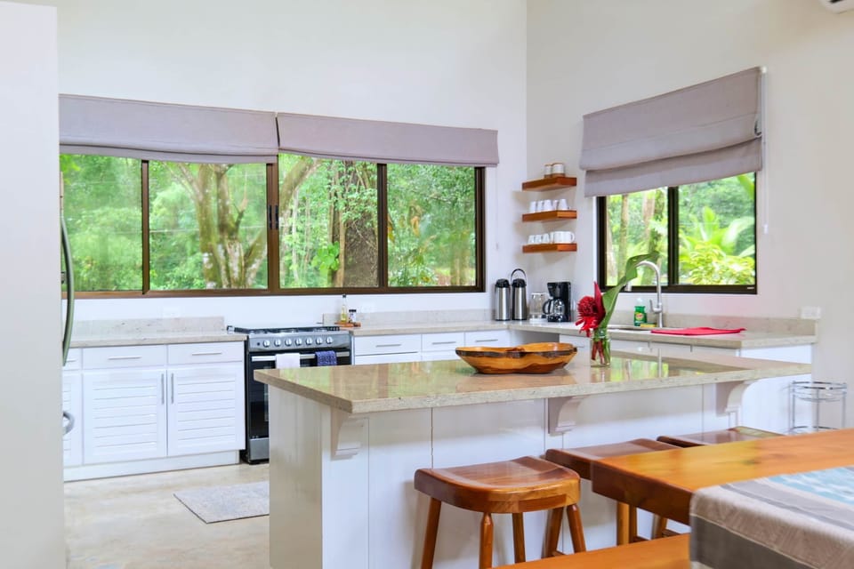 Fully stocked kitchen in the main house
