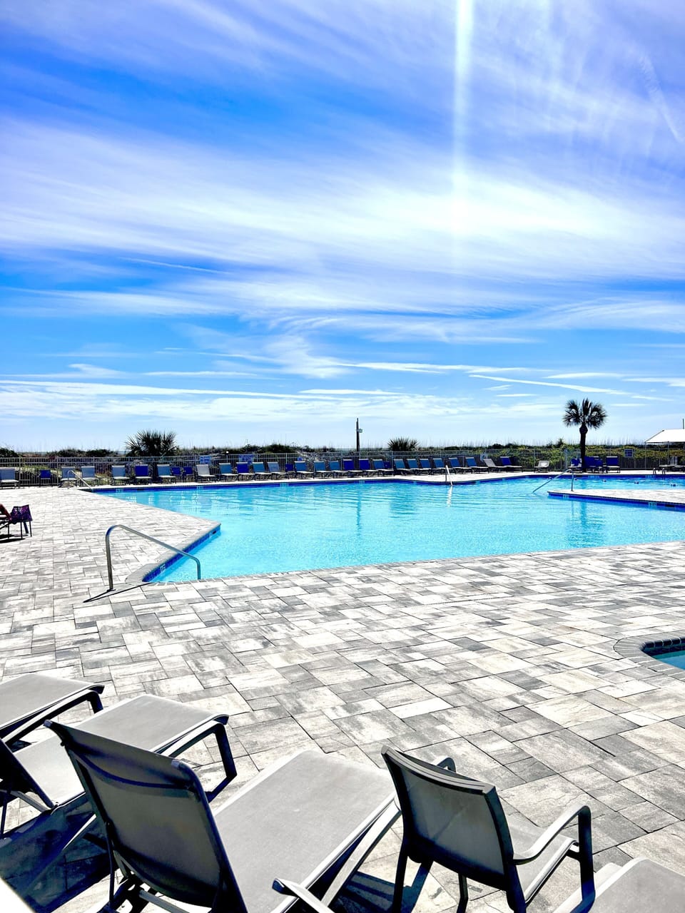 Ocean front pool. Largest on the island! Kiddie pool attached. 