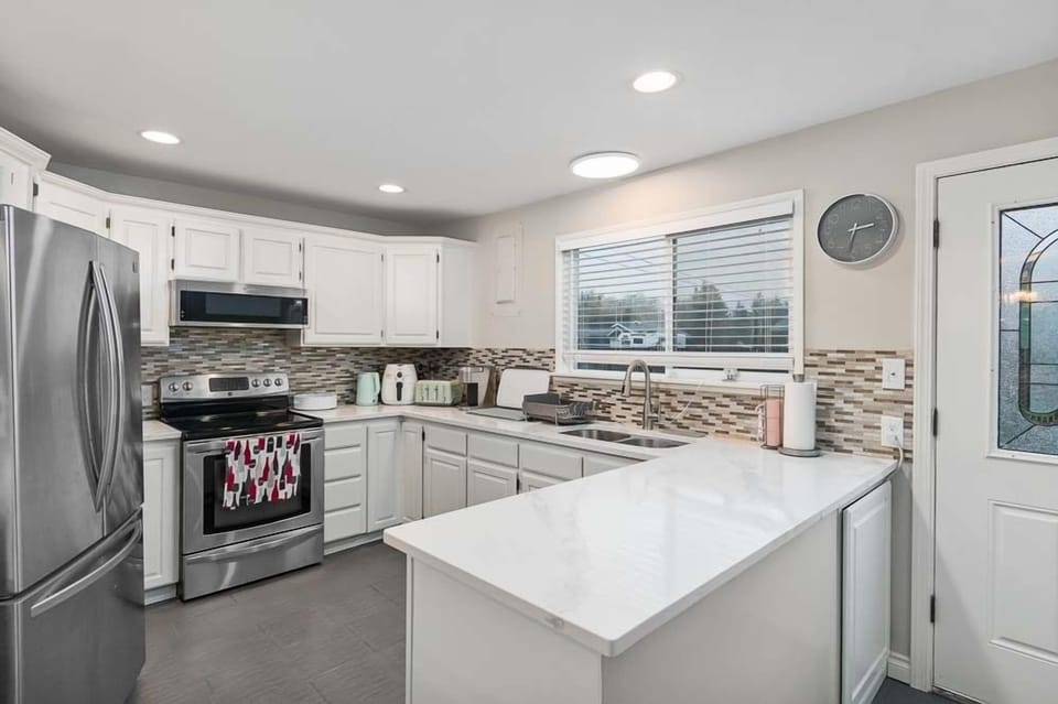 Kitchen provides lots of counter space