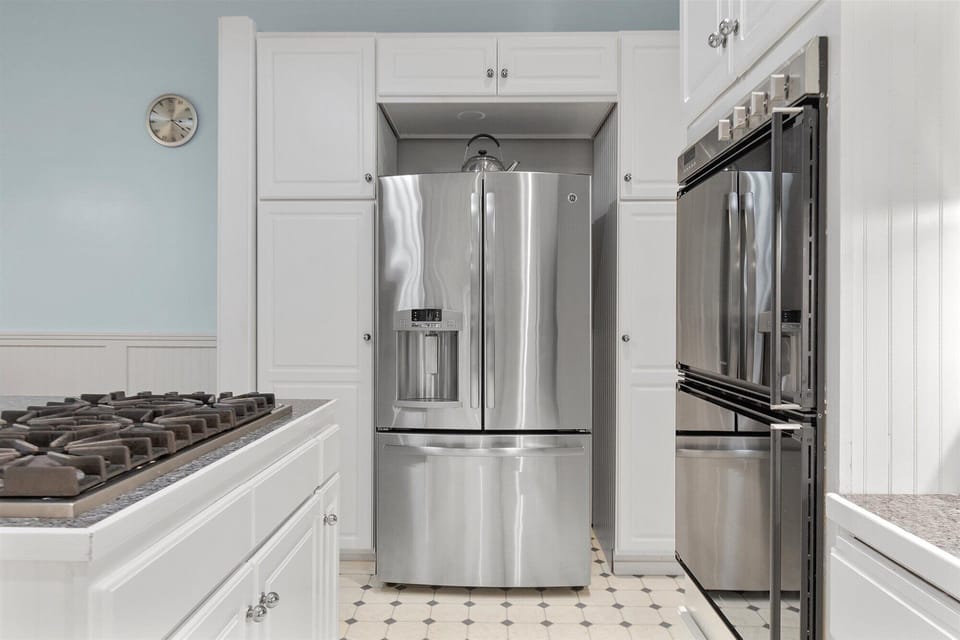 Newer stainless steel fridge with an Ice/Water dispenser