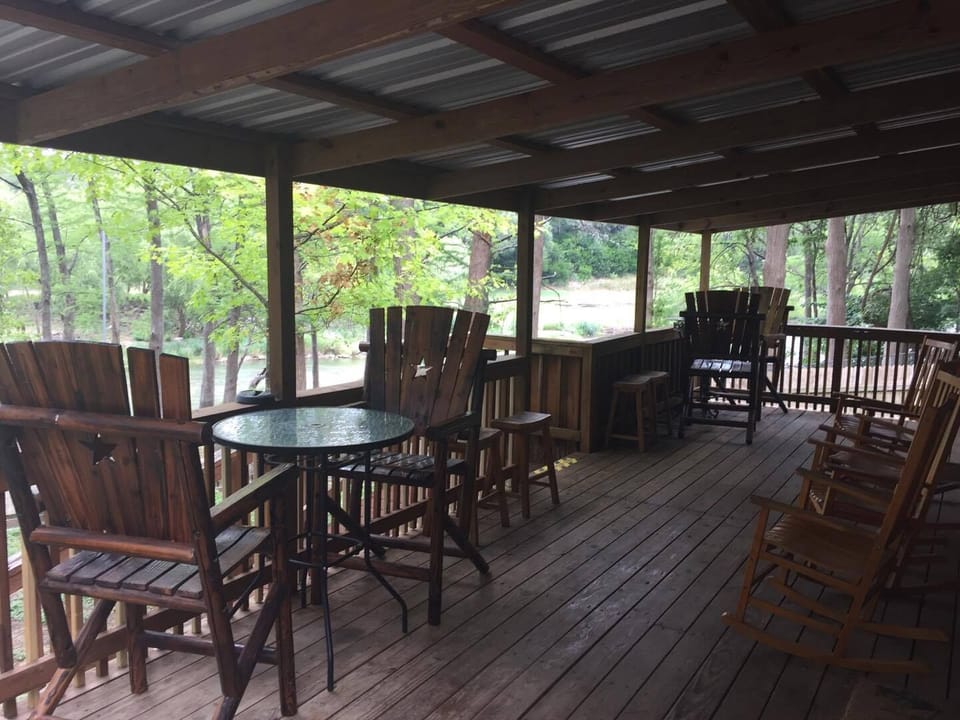 Patio over-looking river