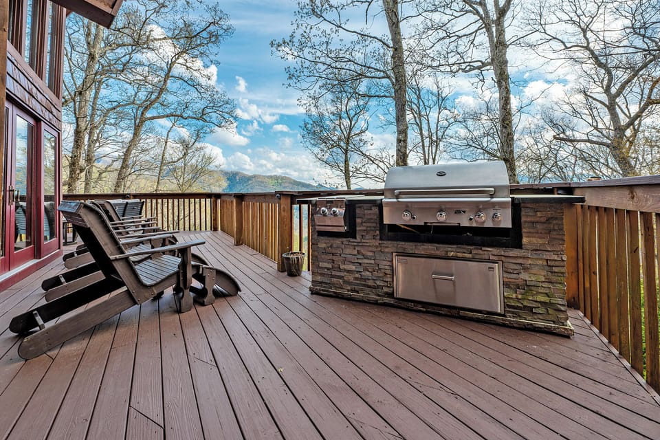 Large gas grill with counter top space for the ultimate cookout
