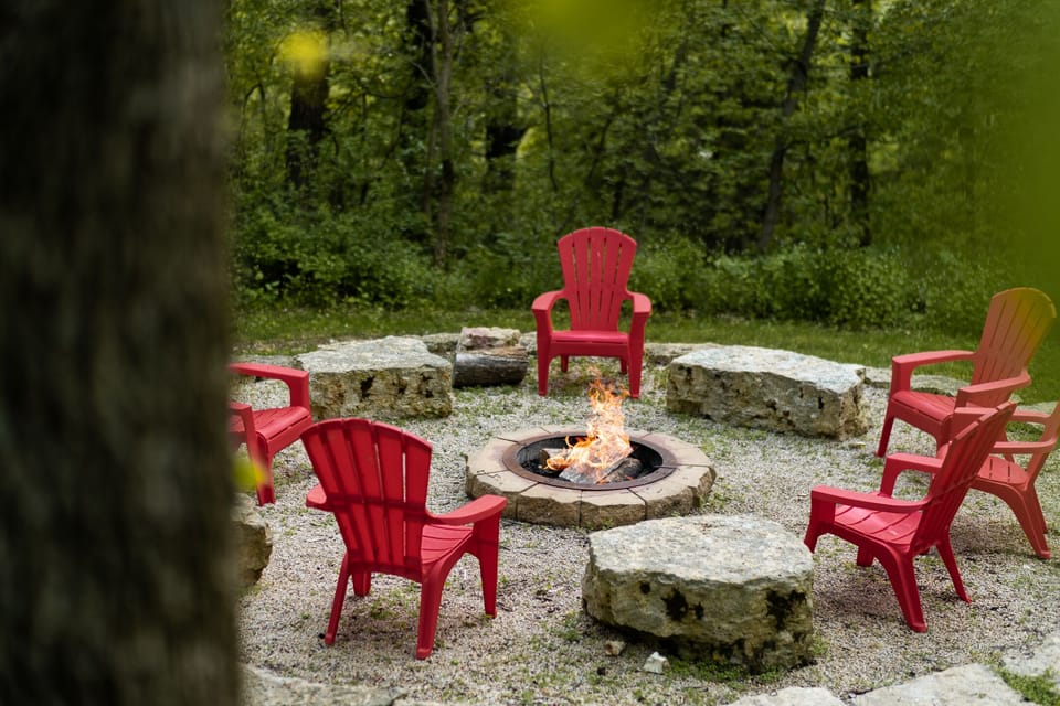 Backyard fire pit