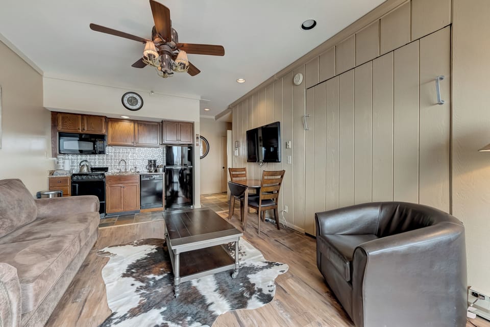Living Area with Murphy Bed Folded Up