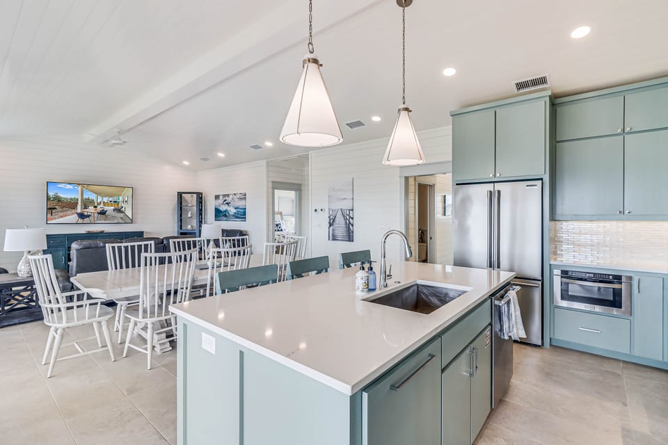 kitchen and dining
