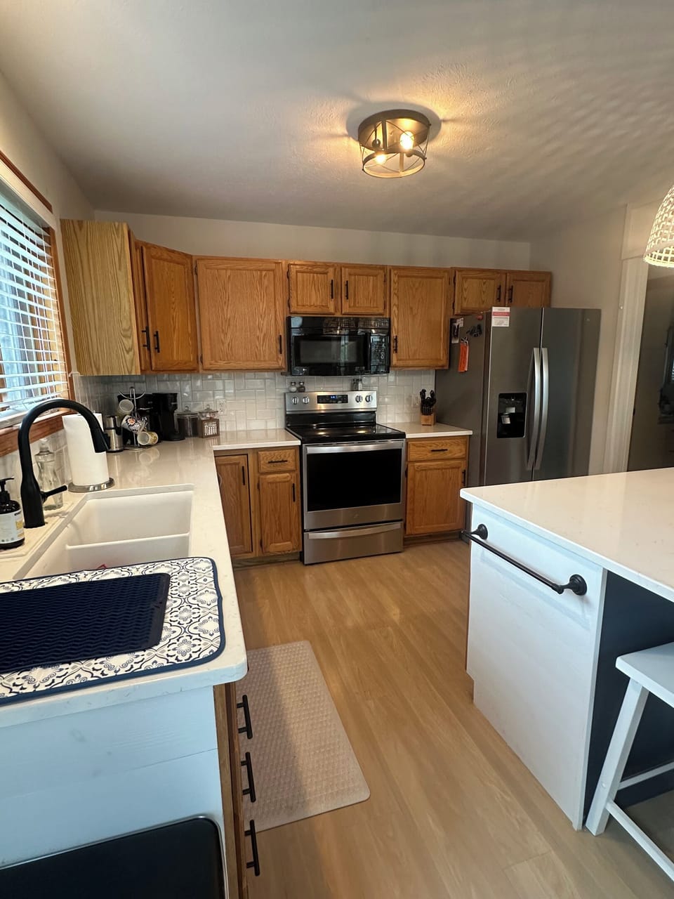 Kitchen with island seating for 4