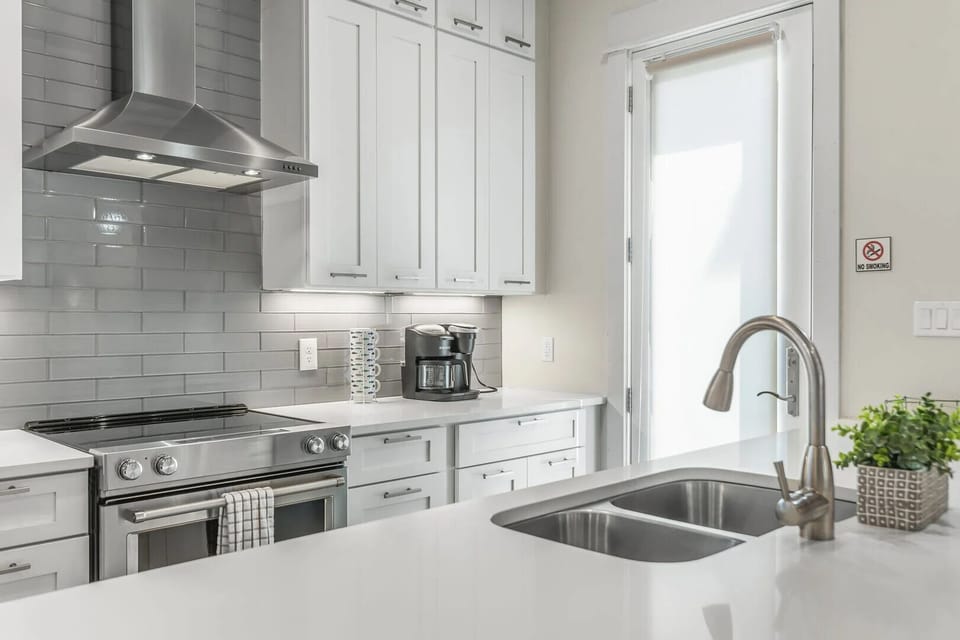 Modern kitchen amenities.