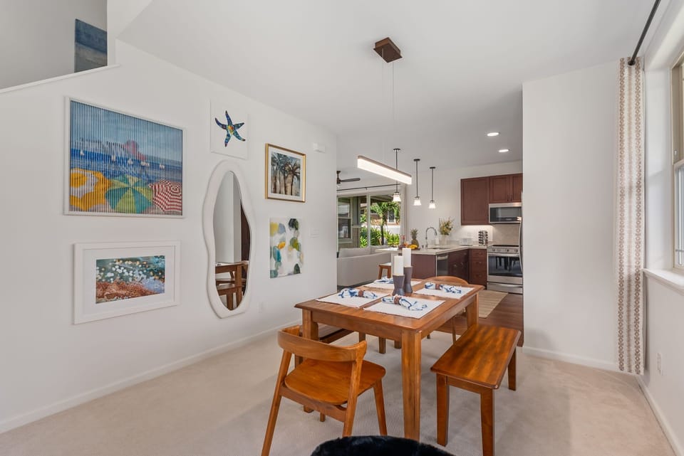 Comfortable dining space that feels like home