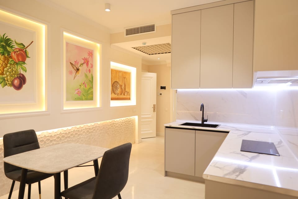 Mini-fridge, electric kettle