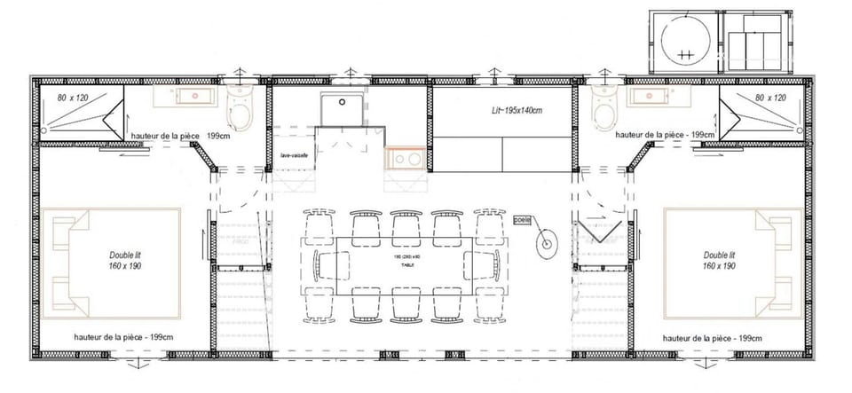 Cabane de l'Ecureuil, plan rdc