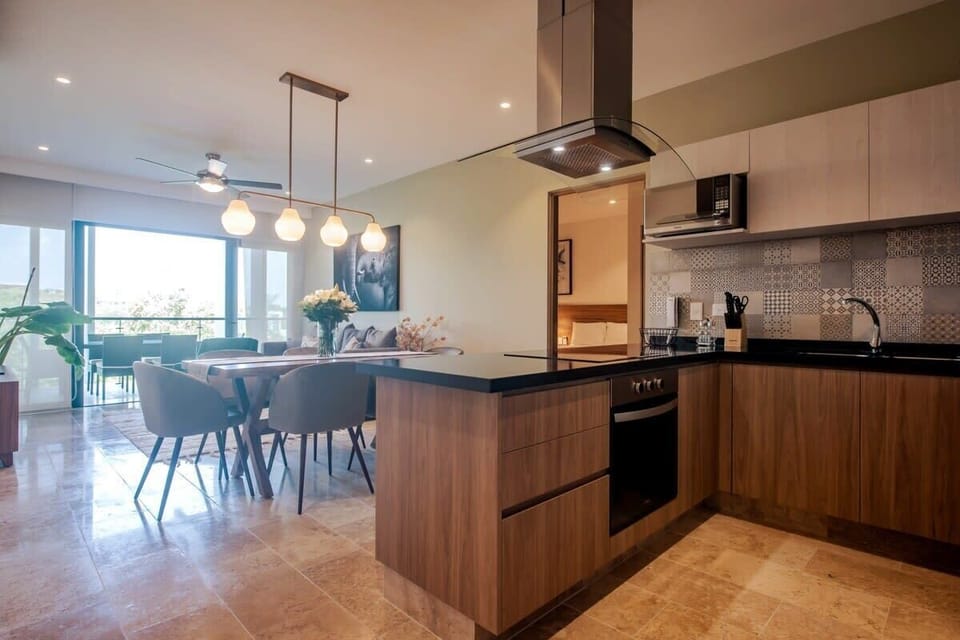 A bright open floor plan