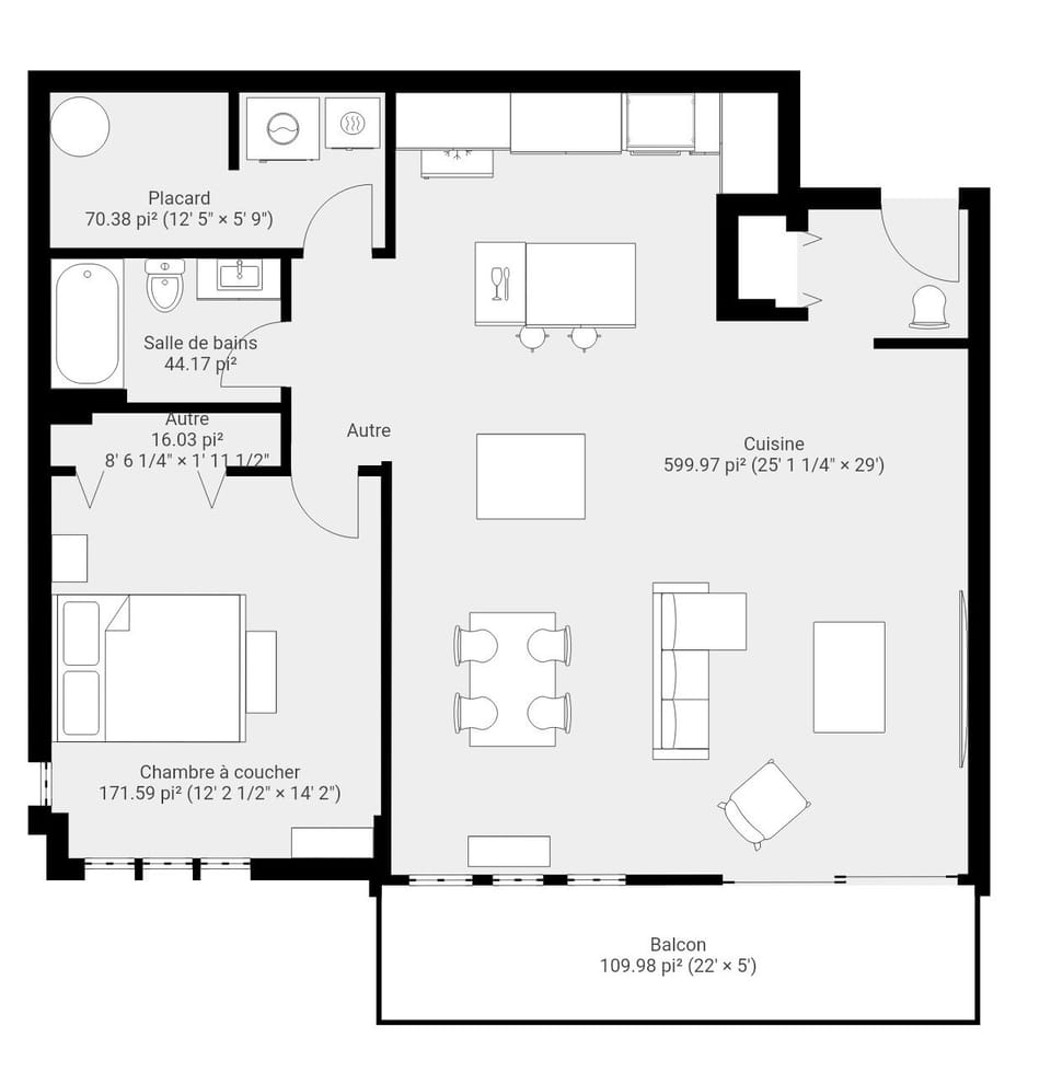 Plan appartement - 2e étage