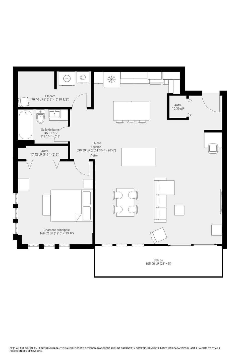Plan appartement - 4e étage